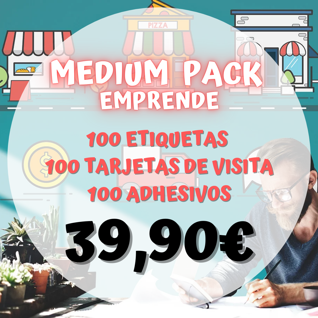 Medium Pack Emprende - Etiquetas Personalizadas